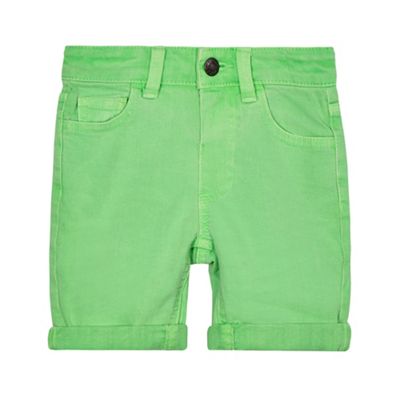 Boys' green denim shorts